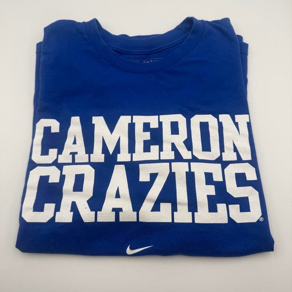 Nike dunk university basketball shirt Cameron crazies blue size large.